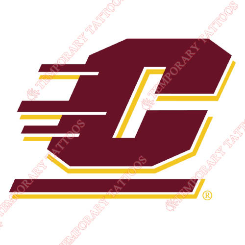 Central Michigan Chippewas Customize Temporary Tattoos Stickers NO.4122
